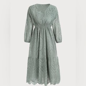 Rihoas Green Midi Dress (Sizes 0-6)